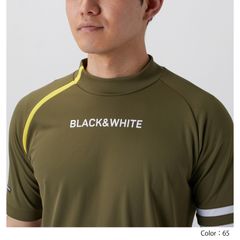 BLACK & WHITE SPORTSWEAR(ブラック＆ホワイト スポーツウェア) ｜ARM ワンポイントハーフスリーブモックネックシャツ（メンズ/ゴルフ）