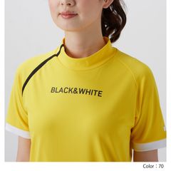 BLACK & WHITE SPORTSWEAR(ブラック＆ホワイト スポーツウェア) ｜ARM ワンポイントハーフスリーブモックネックシャツ（レディース/ゴルフ）