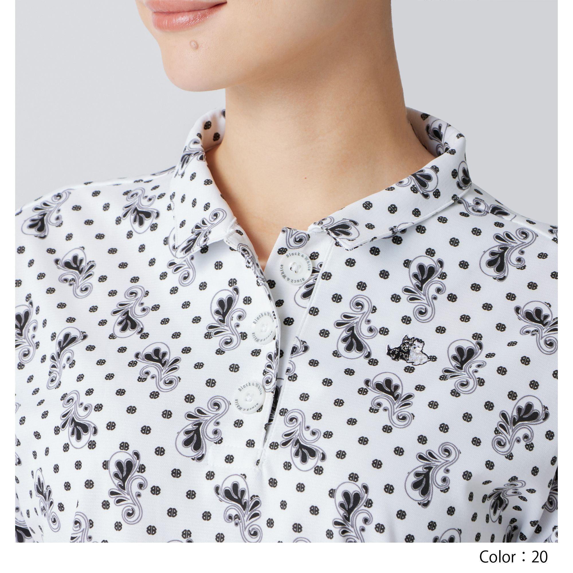 ビッグペイズリーシャツ レディース Bls9602ya Black White Sportswear公式通販 セール ビッグペイズリーシャツ レディース Bls9602ya Black White Sportswear公式通販 セール