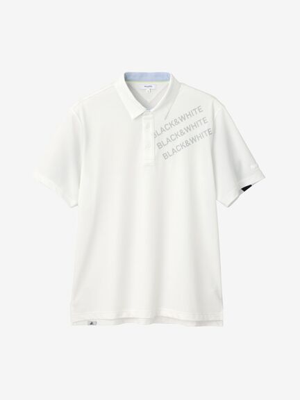 バーズアイカノコ半袖ポロシャツ（メンズ）（BGS9703YA）- BLACK