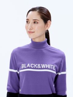 BLACK & WHITE SPORTSWEAR(ブラック＆ホワイト スポーツウェア) ｜袖裏防風ハイネックセーター（レディース）