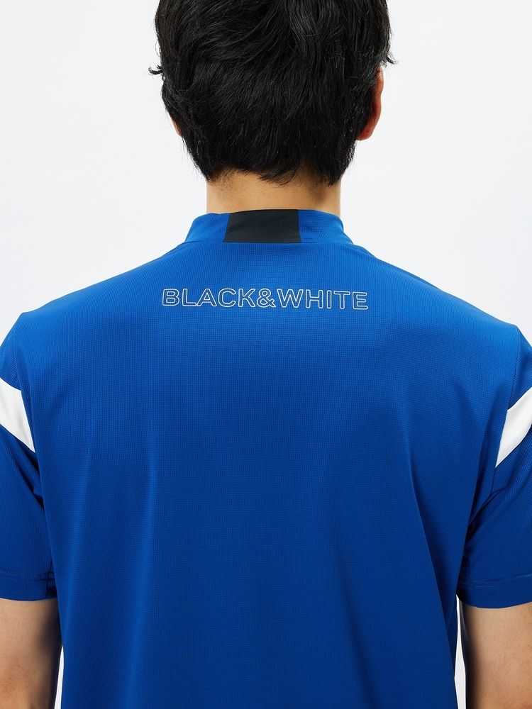BLACK & WHITE(ブラック＆ホワイト) ｜アルファドライ3Dモックネック半袖シャツ（メンズ）