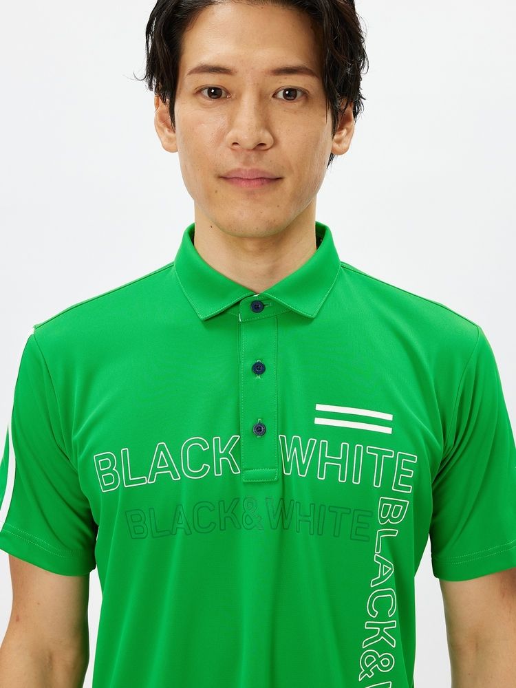 BLACK & WHITE(ブラック＆ホワイト) ｜SoCoolハニカムロゴプリント半袖シャツ（メンズ）