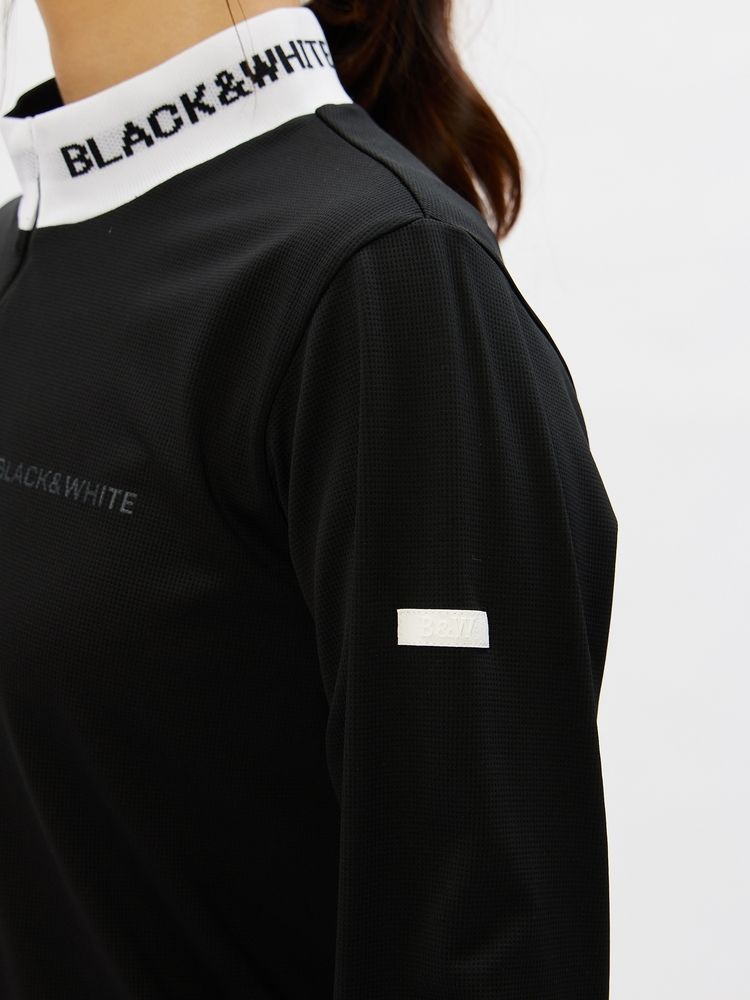 BLACK & WHITE SPORTSWEAR(ブラック＆ホワイト スポーツウェア) ｜アルファドライ3Dハーフジップモックネック長袖シャツ（レディース）