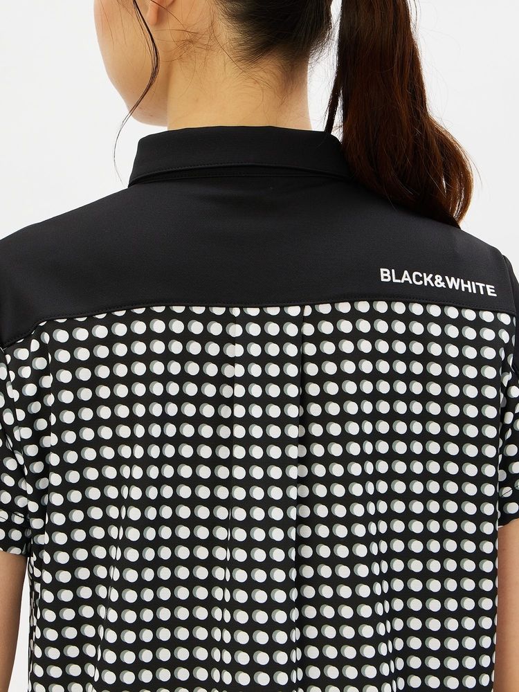 BLACK & WHITE SPORTSWEAR(ブラック＆ホワイト スポーツウェア) ｜SoCoolハニカムバックドットプリント半袖シャツ（レディース）