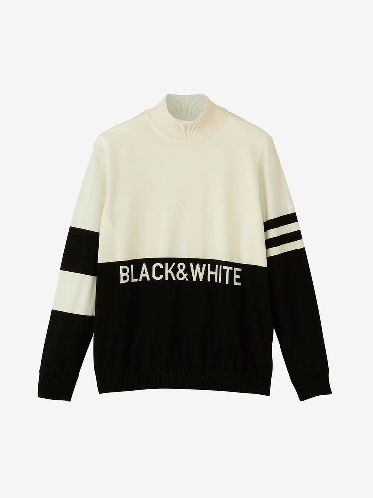 袖裏防風ハイネックセーター（メンズ）（BGF2603WP）- BLACK & WHITE ...